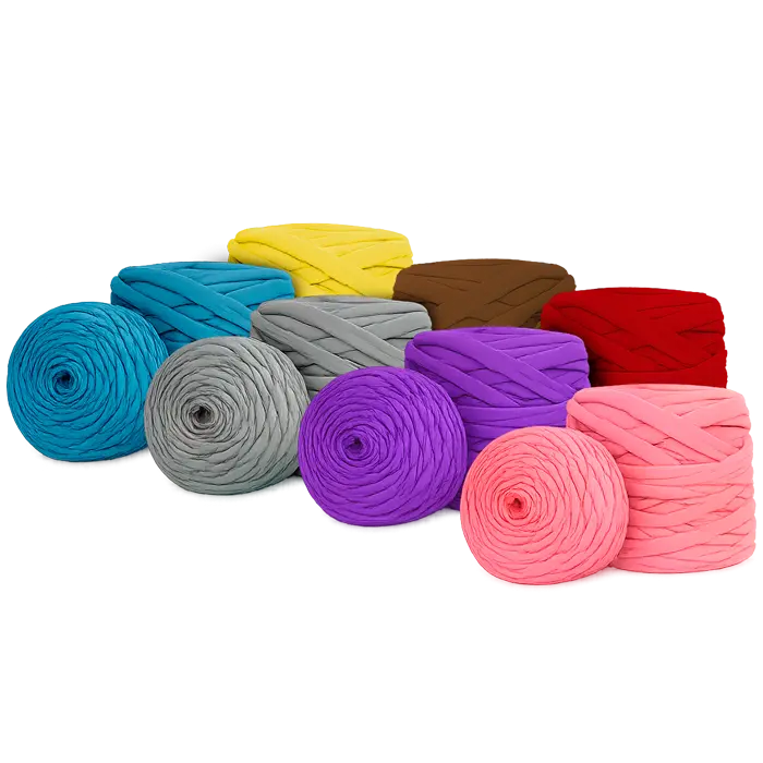 Ovillos de trapillo premium en varios colores